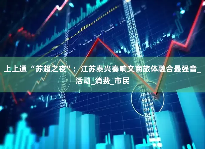 上上通 “苏超之夜”：江苏泰兴奏响文商旅体融合最强音_活动_消费_市民